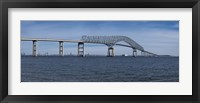 Bridge across a river, Francis Scott Key Bridge, Patapsco River, Baltimore, Maryland, USA Fine Art Print