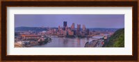 City viewed from the West End at Sunset, Pittsburgh, Allegheny County, Pennsylvania, USA 2009 Fine Art Print