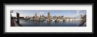 Boats Moored at Inner Harbor, Baltimore, Maryland Fine Art Print