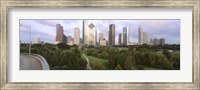 Skyscrapers against cloudy sky, Houston, Texas Fine Art Print