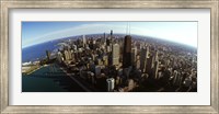 Aerial view of Chicago and lake, Cook County, Illinois, USA 2010 Fine Art Print