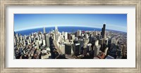 Aerial view of Chicago with the lake in the background, Cook County, Illinois, USA 2010 Fine Art Print