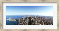 View of Chicago from the air, Cook County, Illinois, USA 2010 Fine Art Print