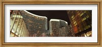 Skyscrapers lit up at night, Citycenter, The Strip, Las Vegas, Nevada, USA Fine Art Print