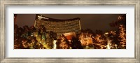 Hotel lit up at night, Wynn Las Vegas, The Strip, Las Vegas, Nevada, USA Fine Art Print