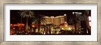 Hotel lit up at night, Monte Carlo Resort And Casino, The Strip, Las Vegas, Nevada, USA Fine Art Print