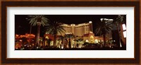 Hotel lit up at night, Monte Carlo Resort And Casino, The Strip, Las Vegas, Nevada, USA Fine Art Print