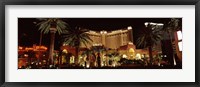 Hotel lit up at night, Monte Carlo Resort And Casino, The Strip, Las Vegas, Nevada, USA Fine Art Print