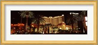 Hotel lit up at night, Monte Carlo Resort And Casino, The Strip, Las Vegas, Nevada, USA Fine Art Print