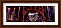 Neon sign of a hotel, Bally's Las Vegas, Monorail Station, The Strip, Las Vegas, Nevada, USA Fine Art Print