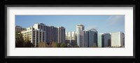 Skyscrapers in a city, Lake Eola, Orlando, Orange County, Florida, USA Fine Art Print