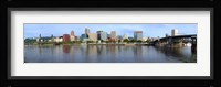 Buildings at the waterfront, Willamette River, Portland, Oregon Fine Art Print