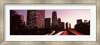 Highway through Skyscrapers in Los Angeles, California Fine Art Print