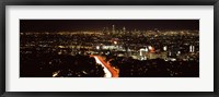 City lit up at night, Hollywood, City Of Los Angeles, Los Angeles County, California, USA 2010 Fine Art Print