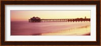 Pier at sunrise, Malibu Pier, Malibu, Los Angeles County, California, USA Fine Art Print