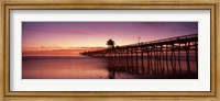 San Clemente Pier at dusk, Los Angeles County, California Fine Art Print
