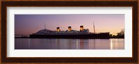 RMS Queen Mary in an ocean, Long Beach, Los Angeles County, California, USA Fine Art Print