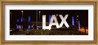 Neon sign at an airport, LAX Airport, City Of Los Angeles, Los Angeles County, California, USA Fine Art Print