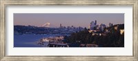 Buildings at the waterfront, Lake Union, Seattle, Washington State, USA Fine Art Print