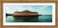Ferry in a river, Staten Island Ferry, Staten Island, New York City, New York State, USA Fine Art Print