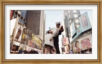 Sculpture in a city, V-J Day, World War Memorial II, Times Square, Manhattan, New York City, New York State, USA Fine Art Print
