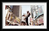 Sculpture in a city, V-J Day, World War Memorial II, Times Square, Manhattan, New York City, New York State, USA Fine Art Print