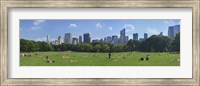 Tourists resting in a park, Sheep Meadow, Central Park, Manhattan, New York City, New York State, USA Fine Art Print
