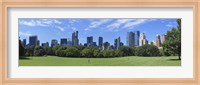 Park with skyscrapers in the background, Sheep Meadow, Central Park, Manhattan, New York City, New York State, USA Fine Art Print