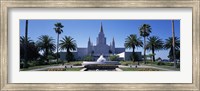 Formal garden in front of a temple, Oakland Temple, Oakland, Alameda County, California Fine Art Print