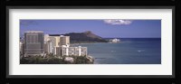 Buildings at the waterfront, Honolulu, Oahu, Honolulu County, Hawaii Fine Art Print