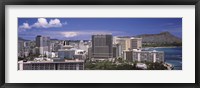 Honolulu Buildings, Oahu, Honolulu County, Hawaii Fine Art Print
