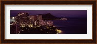 Honolulu at night, Hawaii Fine Art Print