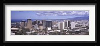 High angle view of a city, Honolulu, Oahu, Honolulu County, Hawaii, USA 2010 Fine Art Print