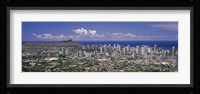 View of a city, Honolulu, Oahu, Honolulu County, Hawaii, USA 2010 Fine Art Print