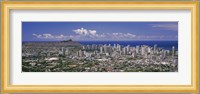 View of a city, Honolulu, Oahu, Honolulu County, Hawaii, USA 2010 Fine Art Print