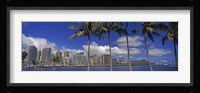 Skyscrapers at the waterfront, Honolulu, Hawaii Fine Art Print
