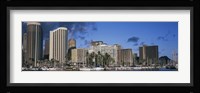 Boats docked at a harbor, Honolulu, Hawaii, USA 2010 Fine Art Print