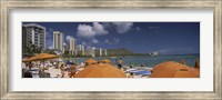 Tourists on the beach, Waikiki Beach, Honolulu, Oahu, Hawaii, USA 2010 Fine Art Print