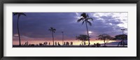 Tourists on the beach, Honolulu, Oahu, Hawaii, USA Fine Art Print