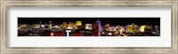 High angle view of a city at night, Las Vegas, Clark County, Nevada, USA 2011 Fine Art Print