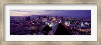 City lit up at dusk, Las Vegas, Clark County, Nevada, USA Fine Art Print