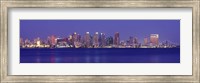 San Diego in Bright Blue Fine Art Print