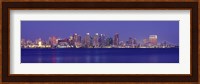 San Diego in Bright Blue Fine Art Print