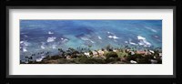 Aerial view of the pacific ocean, Ocean Villas, Honolulu, Oahu, Hawaii, USA Fine Art Print