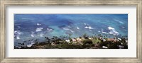 Aerial view of the pacific ocean, Ocean Villas, Honolulu, Oahu, Hawaii, USA Fine Art Print