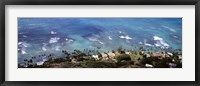 Aerial view of the pacific ocean, Ocean Villas, Honolulu, Oahu, Hawaii, USA Fine Art Print