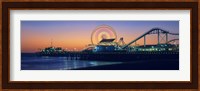 Ferris wheel on the pier, Santa Monica Pier, Santa Monica, Los Angeles County, California, USA Fine Art Print