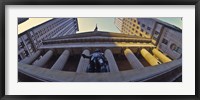 Low angle view of a stock exchange building, New York Stock Exchange, Wall Street, Manhattan, New York City, New York State, USA Fine Art Print