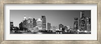 City at the waterfront, Lake Erie, Detroit, Wayne County, Michigan, USA Fine Art Print