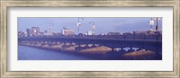 Bridge across a river, Longfellow Bridge, Charles River, Boston, Suffolk County, Massachusetts, USA Fine Art Print